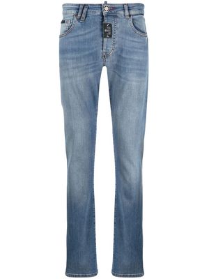 Philipp Plein Premium-Hexagon straight-fit jeans - Blue