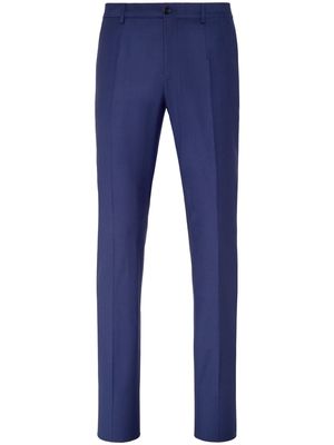 Philipp Plein pressed-crease tailored trousers - Blue