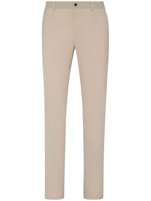 Philipp Plein pressed-crease tailored trousers - Neutrals