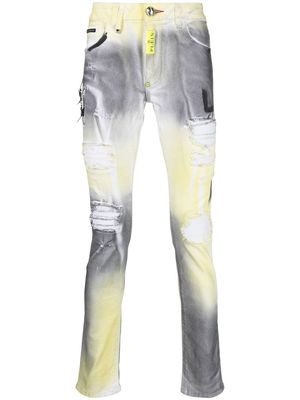 Philipp Plein printed slim-fit jeans - Grey