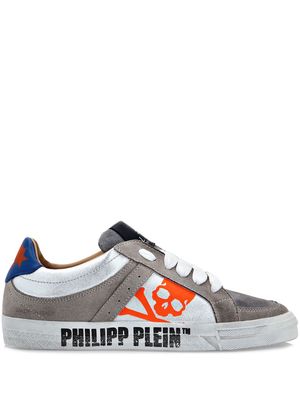 Philipp Plein Retrokickz TM leather sneakers - Grey