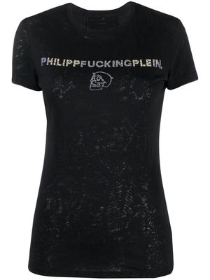Philipp Plein rhinestone-embellished cotton T-shirt - Black