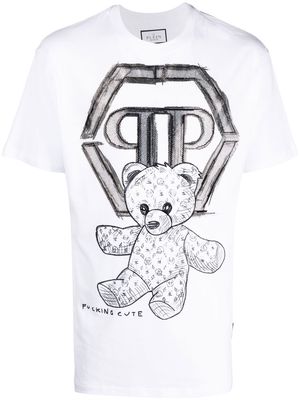 Philipp Plein rhinestone-embellished T-shirt - White
