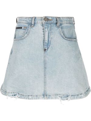 Philipp Plein ring-detail mini skirt - Blue