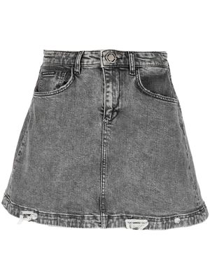 Philipp Plein ring-detail mini skirt - Grey
