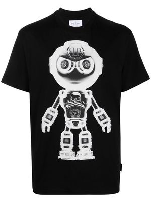 Philipp Plein Robot logo print T-shirt - Black