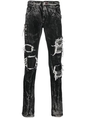 Philipp Plein Rock Star distressed jeans - Black