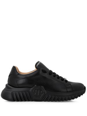Philipp Plein Runner Hexagon low-top leather sneakers - Black
