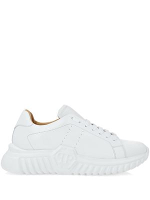 Philipp Plein Runner Hexagon low-top leather sneakers - White