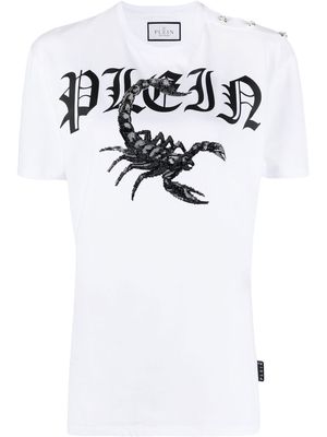 Philipp Plein Scorpion-embellished oversized T-shirt - White
