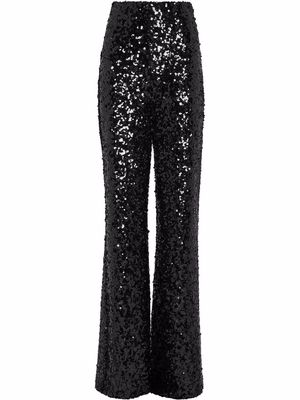 Philipp Plein sequin-embellished high-waist trousers - Black