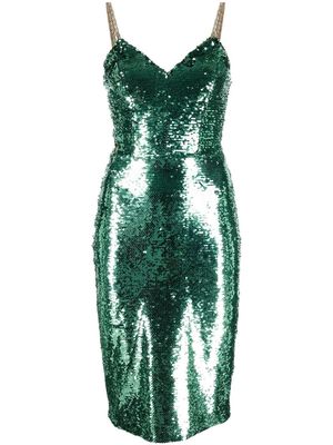 Philipp Plein sequin embellished midi dress - Green