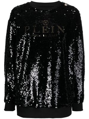Philipp Plein sequin-embellished sweatshirt - Black