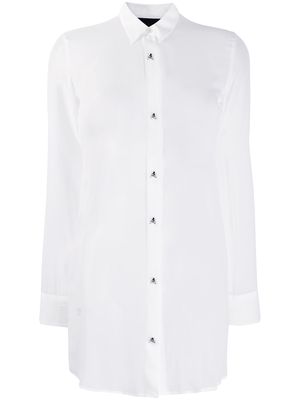Philipp Plein sheer blouse - White
