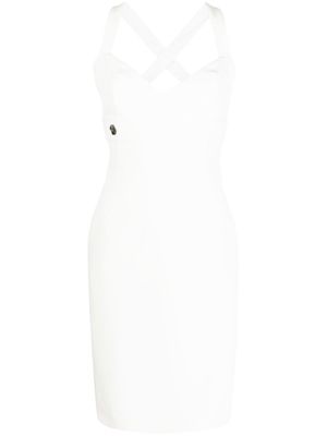Philipp Plein silk mini dress - White