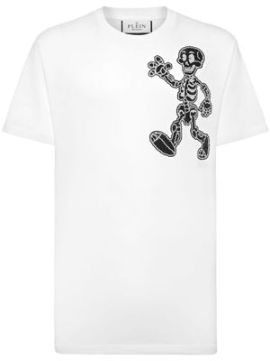 Philipp Plein Skeleton cotton T-shirt - White