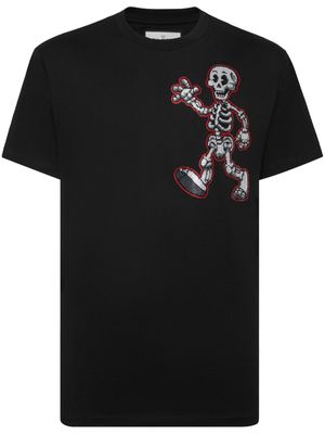 Philipp Plein skeleton-print cotton T-shirt - Black