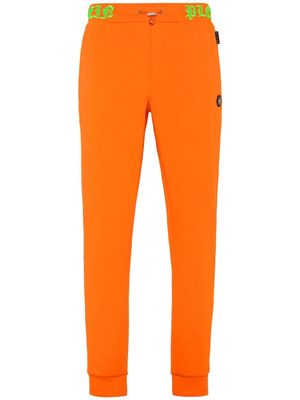 Philipp Plein Skull and Bones logo-waistband track pants - Orange
