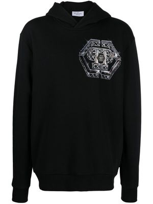 Philipp Plein Skull And Plein logo hoodie - Black
