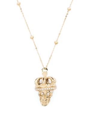 Philipp Plein Skull Crown charm necklace - Gold