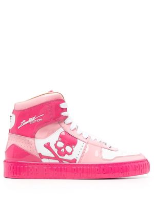 Philipp Plein Skull high-top sneakers - Pink