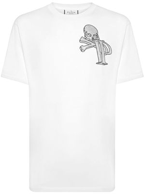 Philipp Plein skull logo cotton T-shirt - White