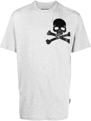 Philipp Plein skull-motif cotton T-shirt - Grey