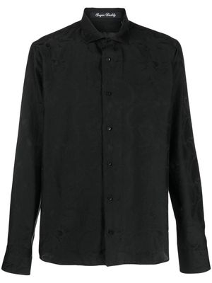 Philipp Plein skull pattern jacquard shirt - Black