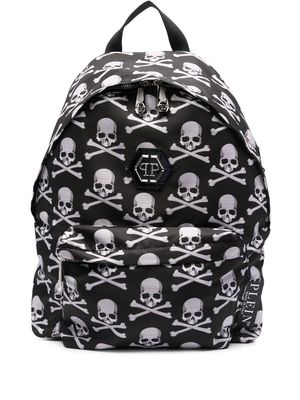 Philipp Plein skull-print backpack - Black