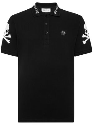 Philipp Plein skull-print polo shirt - "02 black"