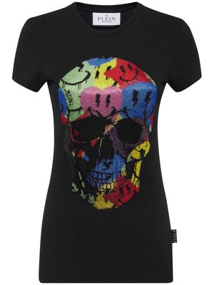 Philipp Plein skull-print rhinestones-embellishment T-shirt - Black