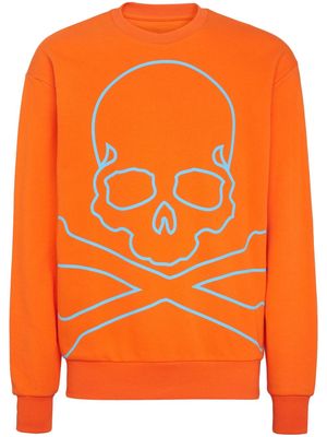 Philipp Plein skull-print sweatshirt - Orange