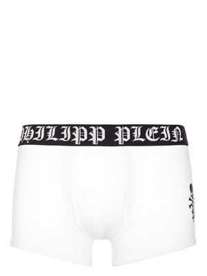 Philipp Plein Skull&Bones logo-print boxer briefs - White