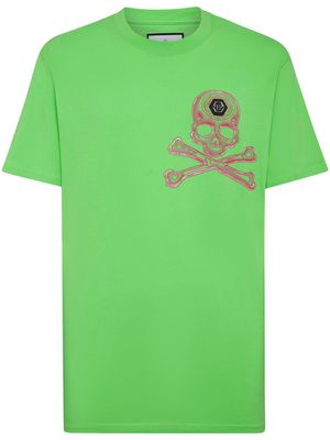 Philipp Plein Skull&Bones-print cotton T-shirt - Green
