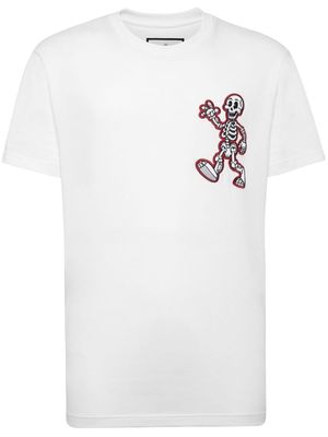 Philipp Plein Skully Gang-print cotton T-shirt - White