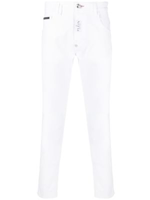 Philipp Plein slim-fit denim trousers - White