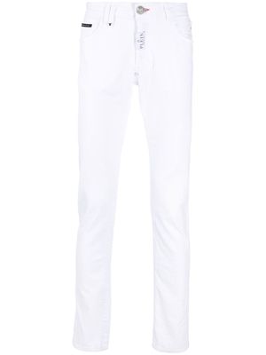 Philipp Plein slim-fit mid-rise jeans - White