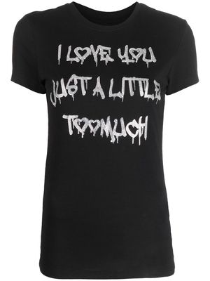 Philipp Plein slogan crew-neck T-shirt - Black
