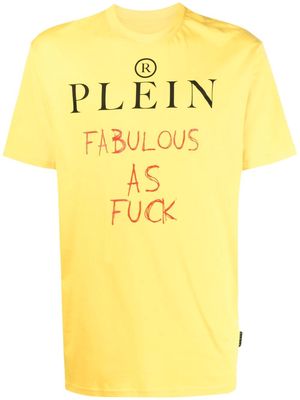 Philipp Plein slogan print T-shirt - Yellow