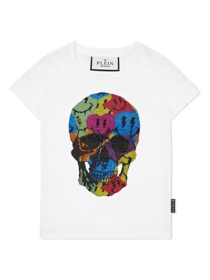 Philipp Plein Smile crystal-embellished T-shirt - White