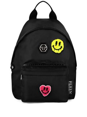 Philipp Plein Smile logo-appliqué backpack - Black