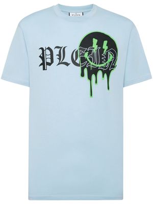 Philipp Plein Smile logo-print cotton T-shirt - Blue