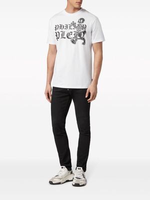 Philipp Plein Smile logo-print cotton T-shirt - White