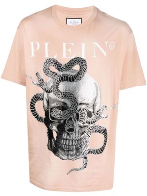 Philipp Plein snake-print short-sleeve T-shirt - Neutrals