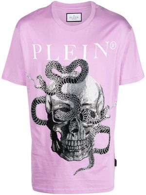 Philipp Plein Snake-print short-sleeve T-shirt - Purple
