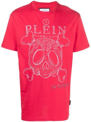 Philipp Plein SS Monsters cotton T-shirt - Red