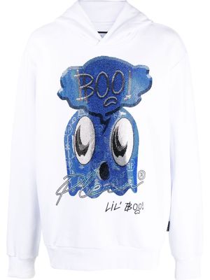 Philipp Plein Stones Lil Boo logo hoodie - White