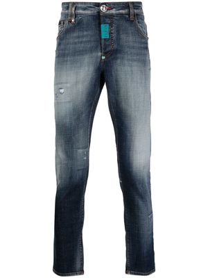 Philipp Plein stonewashed skinny-cut jeans - Blue