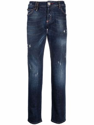 Philipp Plein straight-cut distressed jeans - Blue
