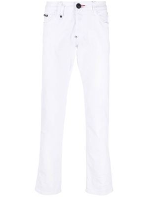 Philipp Plein straight-leg denim trousers - White